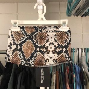 pretty little thing snake skin Bando top